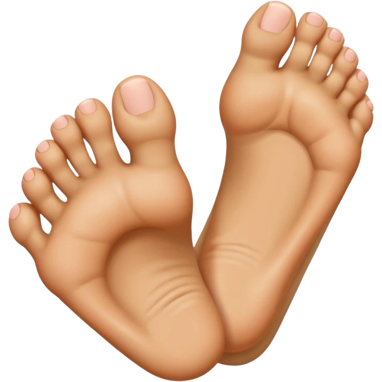 Bottom of a right foot with big top pointing up and The little toes curled dow emoji