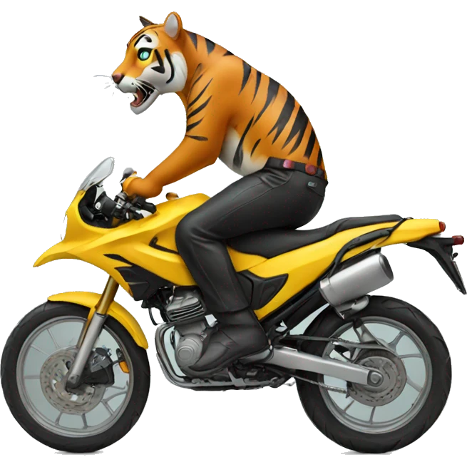 Riding tiger emoji