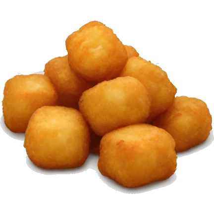 Tater tots on plate emoji