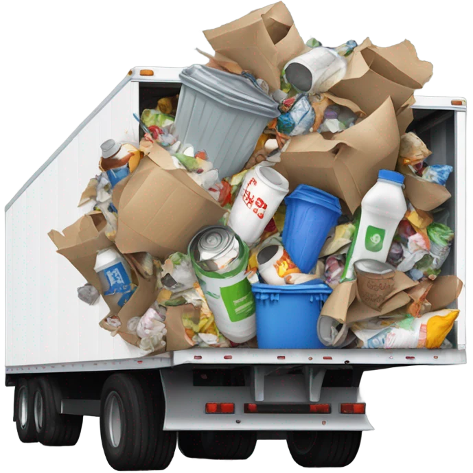 Trash trailer  emoji