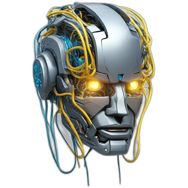 transformers style AI brain wires circuit emoji