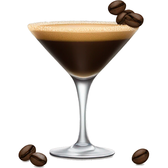 Classic Espresso martini with coffee beans as garnish emoji