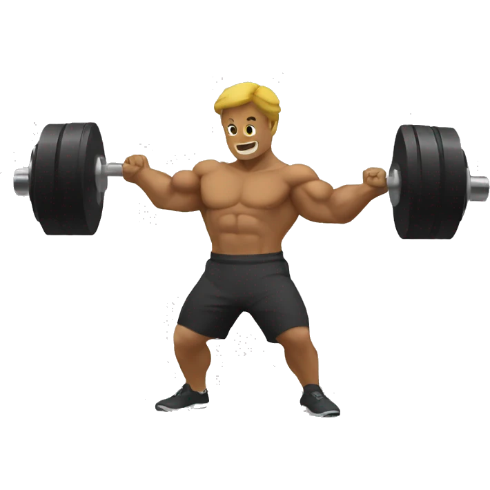 Dumbbell snatch emoji