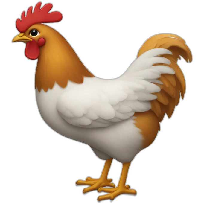 chat sur une poule emoji