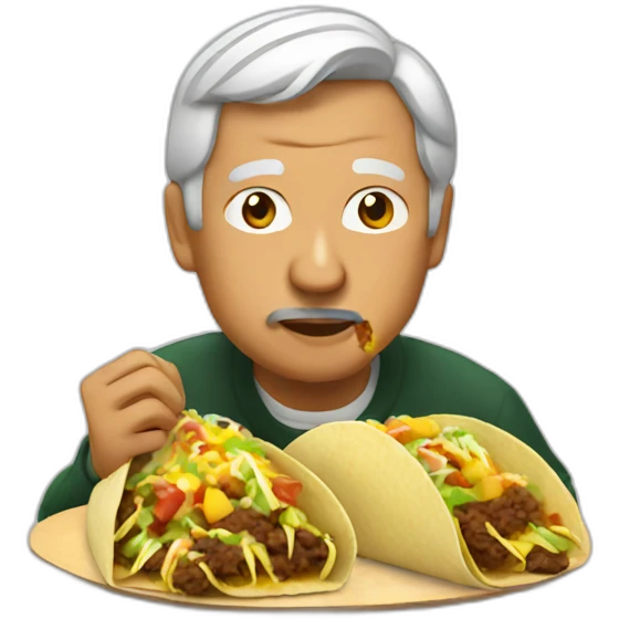 AMLO eating tacos emoji
