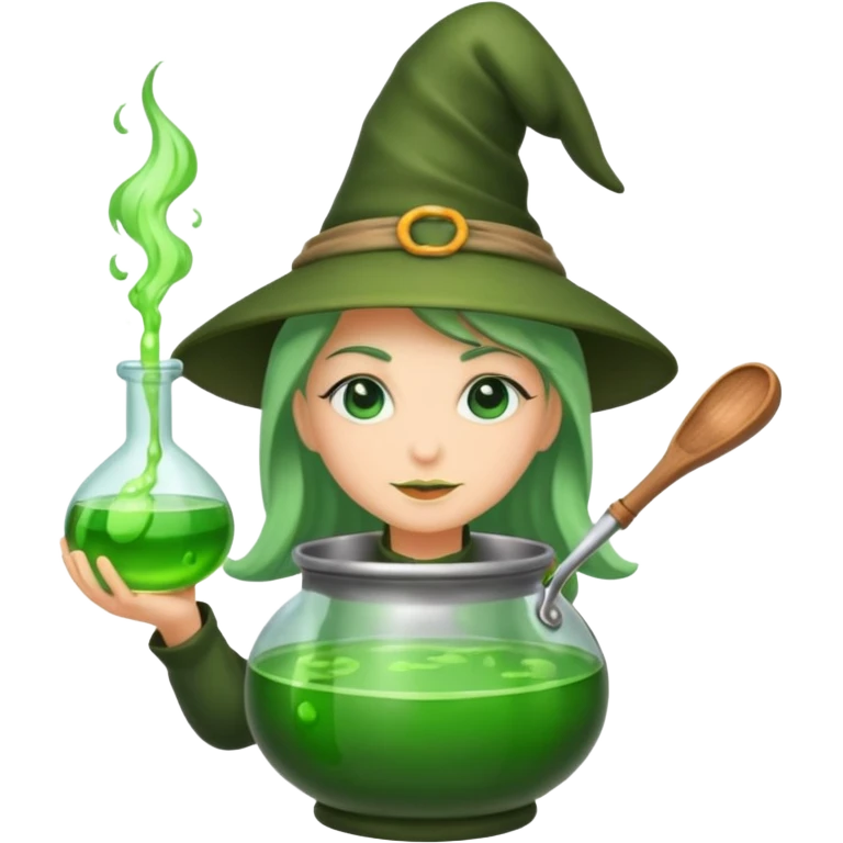 green witch cooking potion emoji