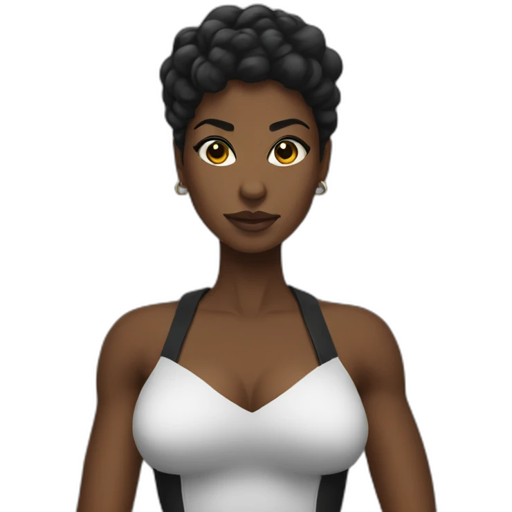 Black Power girl emoji
