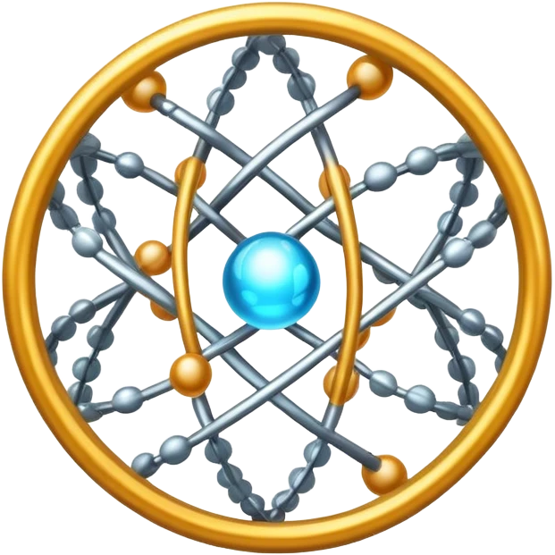 A DNA atoms mutation sphere icon, filled emoji