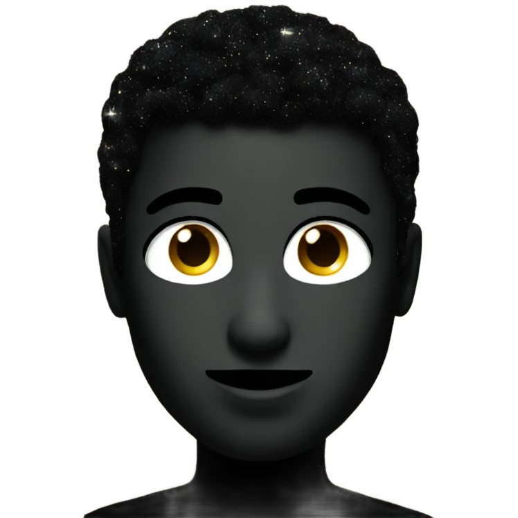 Shiny black glitter sparkles  emoji