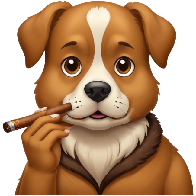 un perro fumando emoji