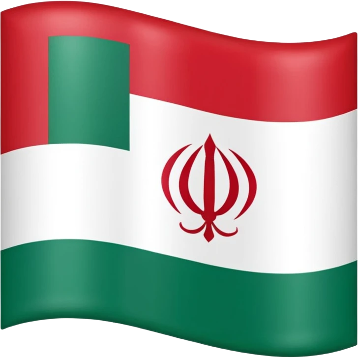 square iranian flag green white and red  emoji
