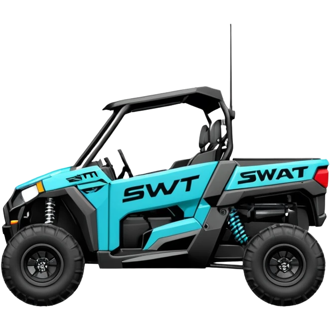 Polaris torqouise pro r utv, swat racing written on the door emoji