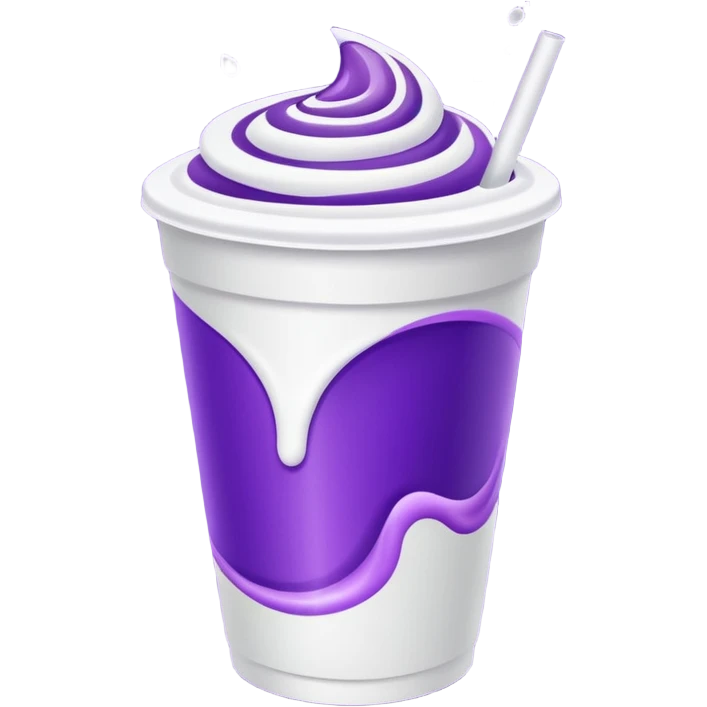 purple liquid inside styrofoam cup emoji