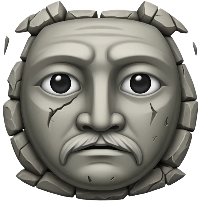 stone idol face  emoji