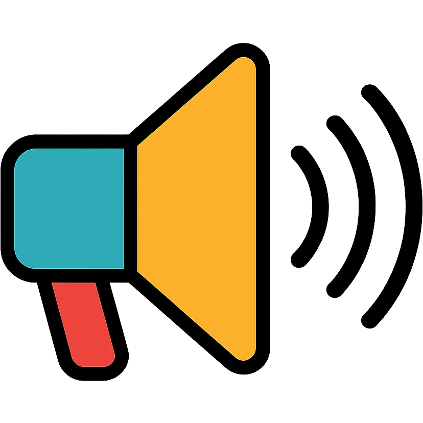colored loudspeaker icon emoji