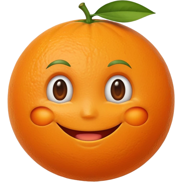 Orange with ssmile face emoji
