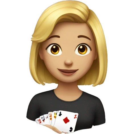girl playing cards  emoji