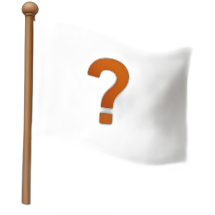 blank flag with a question mark in the center emoji