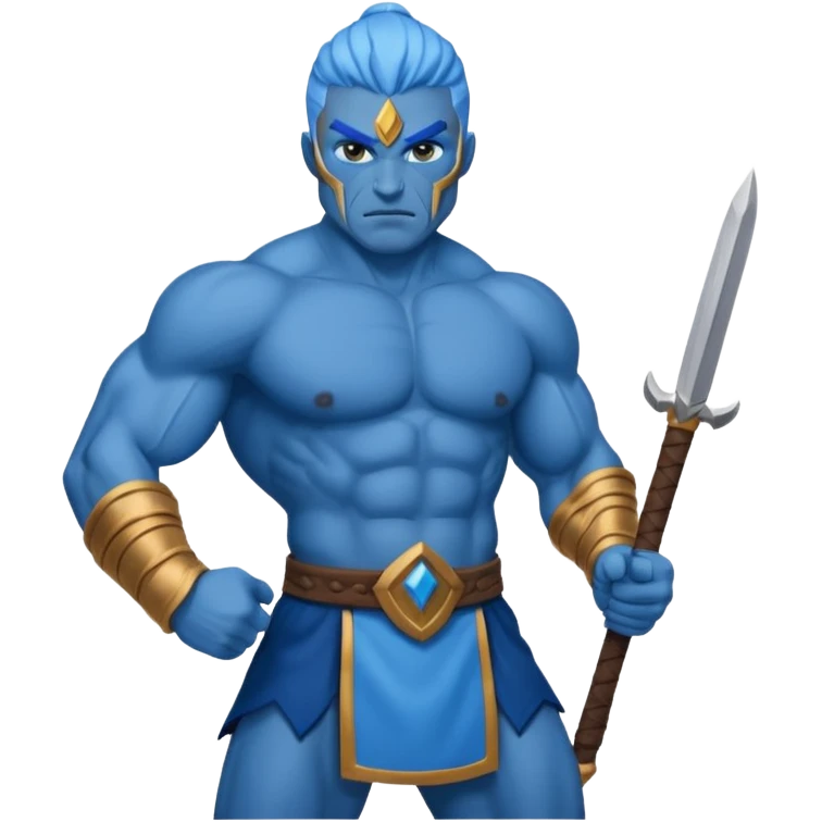 Blue warrior. emoji