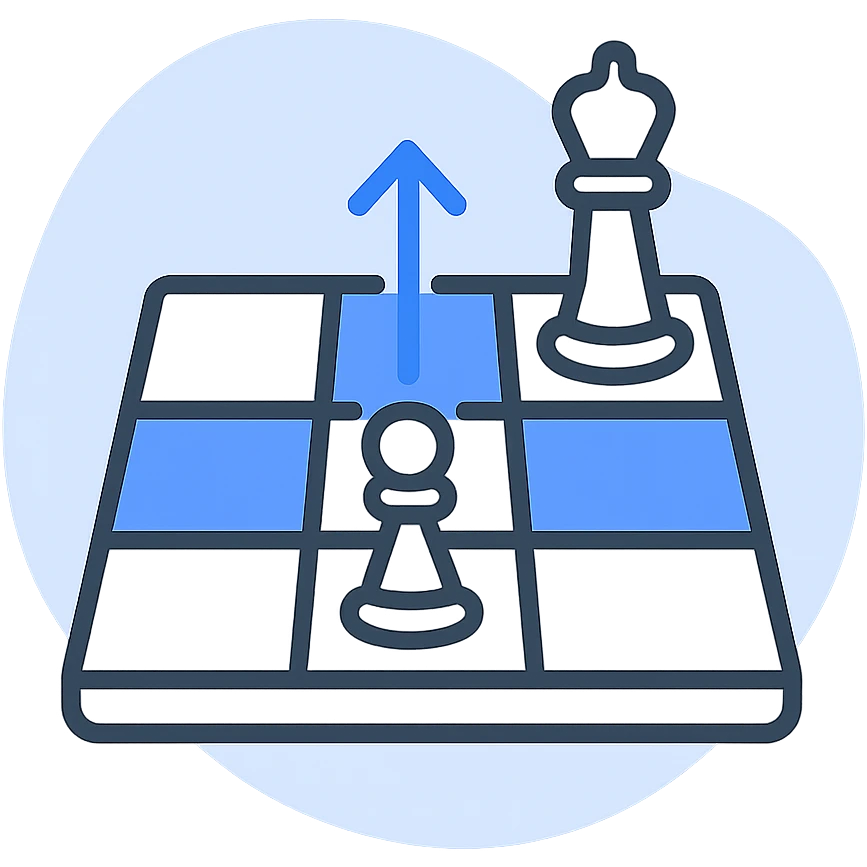 chess opening move, transparent background (only the background, not the illustration itself) emoji