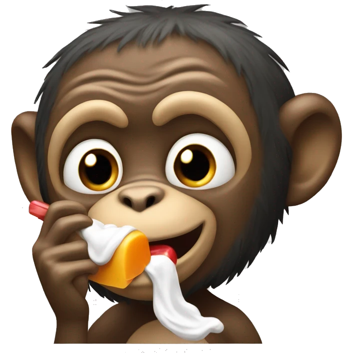 monkey eating a calippo emoji