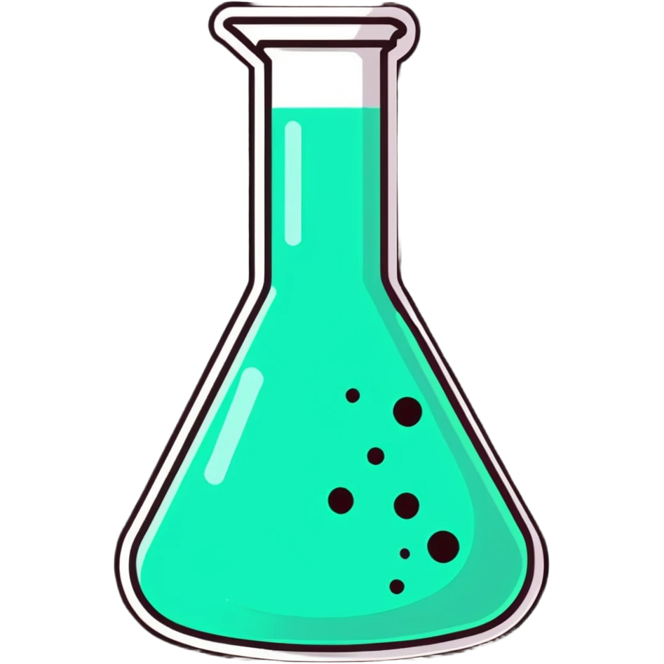 science flask with glowing chemicals emoji