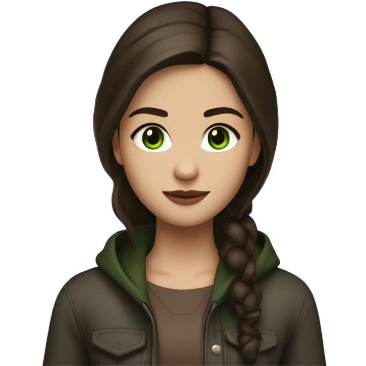 Beautiful, green eyes, brown ark hair medium, elena gilbert clothes emoji