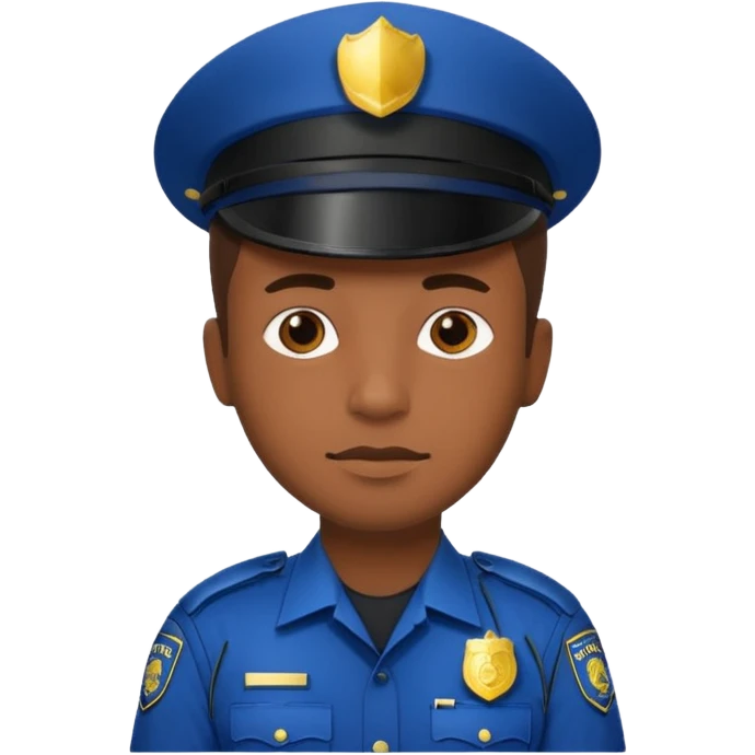 police officer man with brown skin, wearing uniform emoji