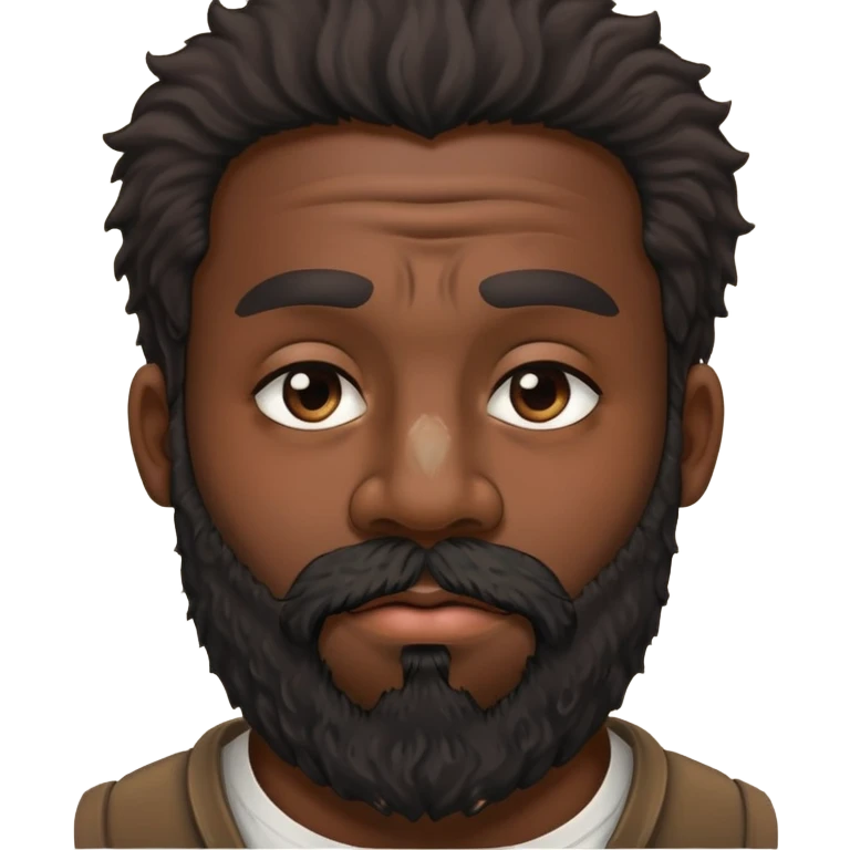 heavy black guy with nose stud and scraggly beard emoji