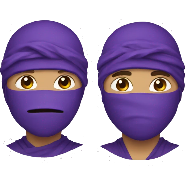 crying purple ninja emoji