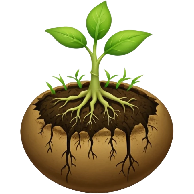 A seed germinating with a sprout sticking out of it  emoji