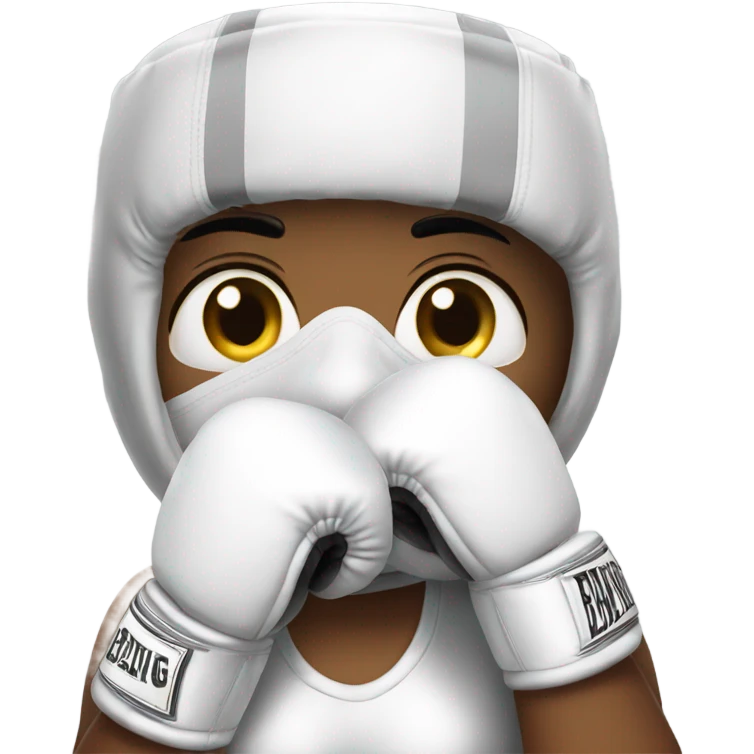 Can i have a girl that is boxing with white gloves emoji