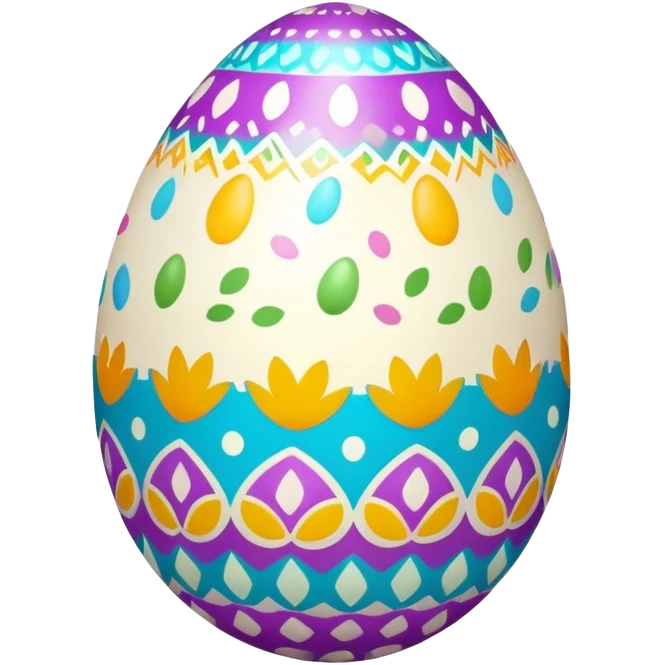 a decorated easter egg emoji