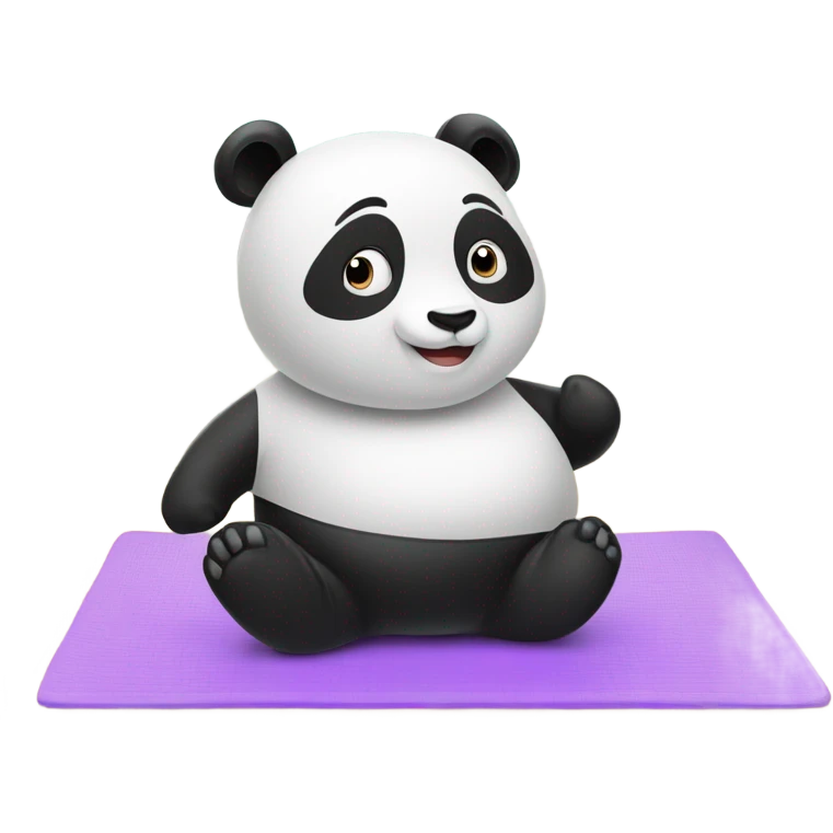 panda doing pilates  emoji