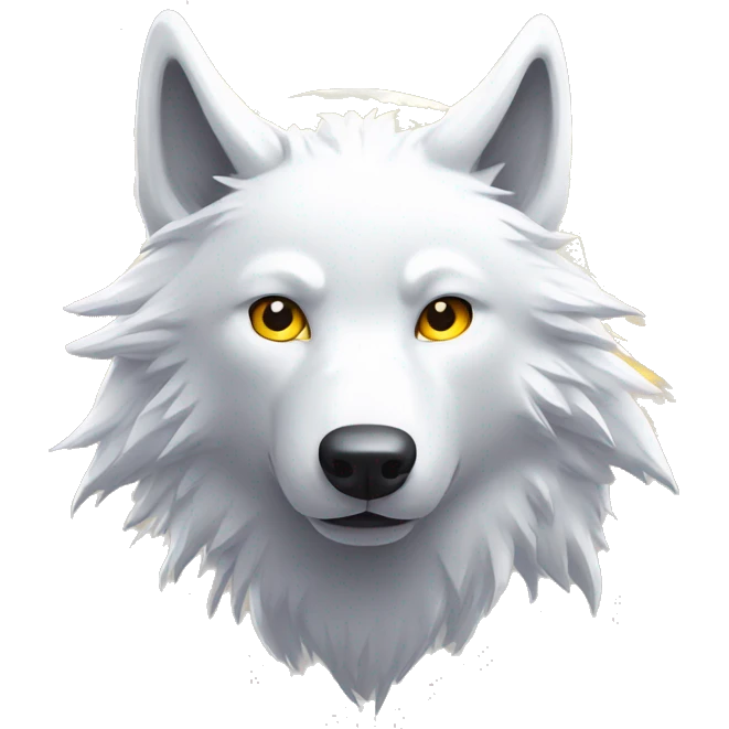 Lightning running white wolf sun halo sketch illustration  emoji