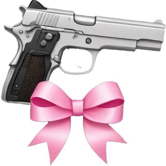 Gun with pink bow  emoji