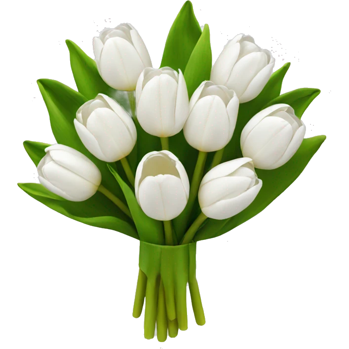 white tulip bouquet  emoji