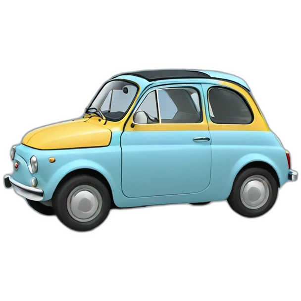 Fiat 500 joly blue emoji