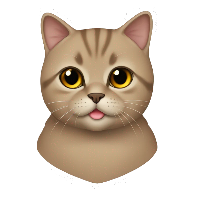 Brown British shorthair cat emoji