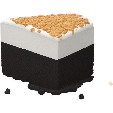 cotton coal piece of a cake on the dirty computer emoji