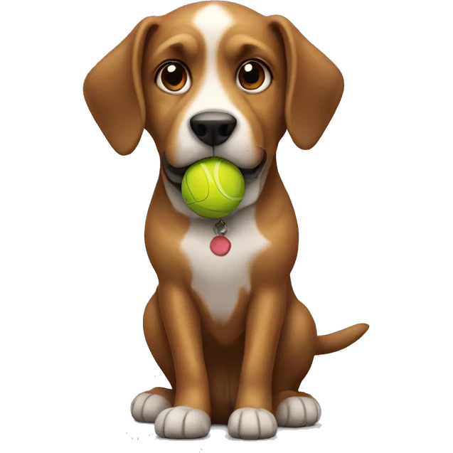 dog with ball emoji