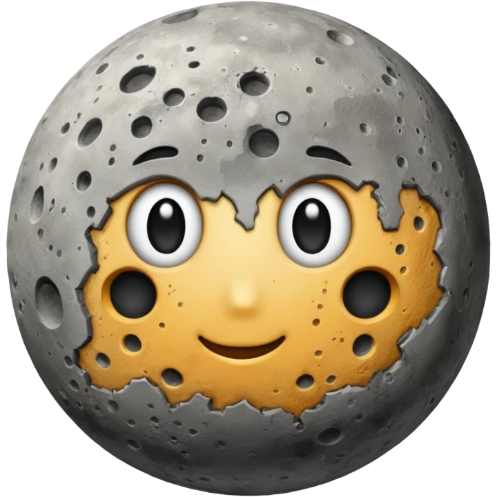 planet Mercury with craters emoji
