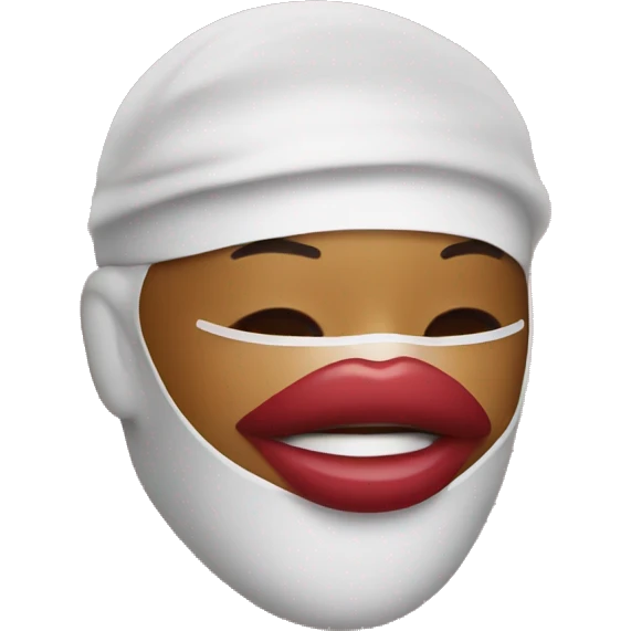 a lip mask emoji