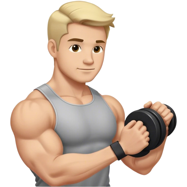 man weighted wrist curl emoji