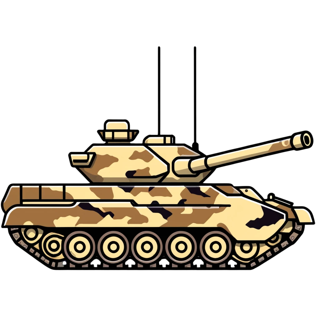Indian Army T-90 tank with desert camouflage pattern emoji