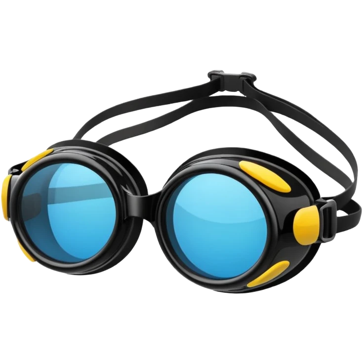 black swim goggles emoji