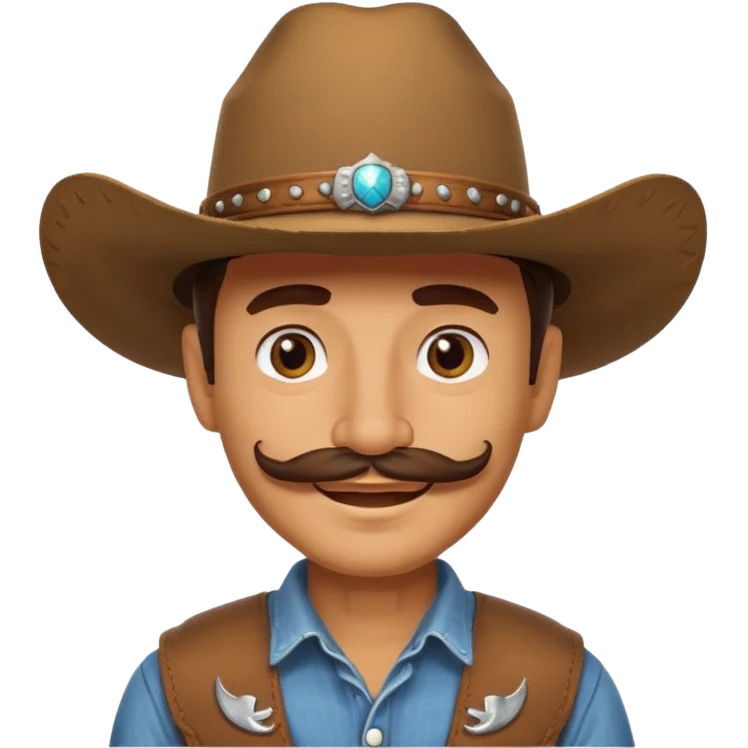 cowboy with really cool cowboy hat with a yeehaw emoji