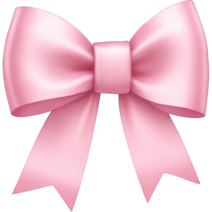 light pink ribbon bow emoji