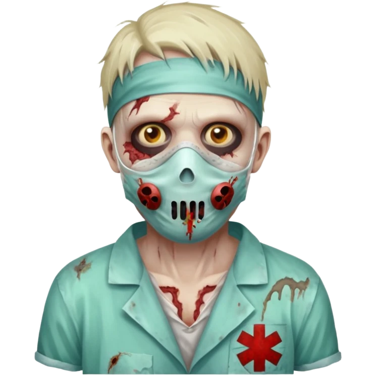 zombie with medical mask emoji