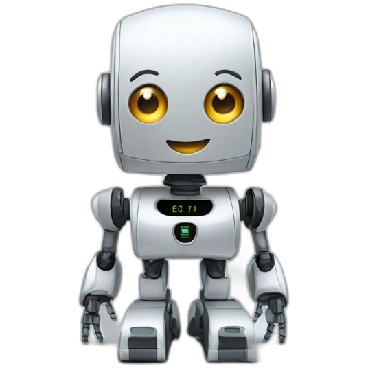 robot avec visage ecran lcd emoji
